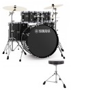 Yamaha Rydeen 20" Drum Kit with Paiste Cymbals & DS550U Drum Throne, Black Glitter