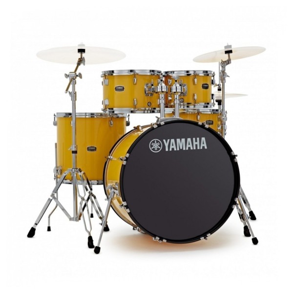 Yamaha Rydeen 20" Drum Kit with Paiste Cymbals & DS550U Drum Throne, Mellow Yellow