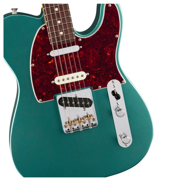 Fender American Professional Classic Telecaster SSS RW, Faded Sherwood Green Metallic - hardware