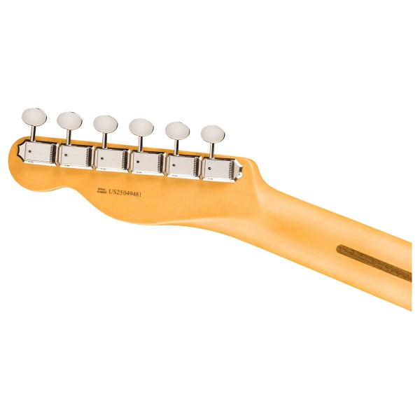 Fender American Professional Classic Telecaster SSS MN, Faded Lake Placid Blue - back of headstock