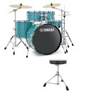 Yamaha Rydeen 22" Drum Kit with Paiste Cymbals & DS550U Drum Throne, Turquoise Glitter