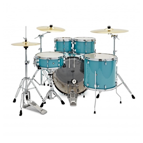 Yamaha Rydeen 22" Drum Kit with Paiste Cymbals & DS550U Drum Throne, Turquoise Glitter