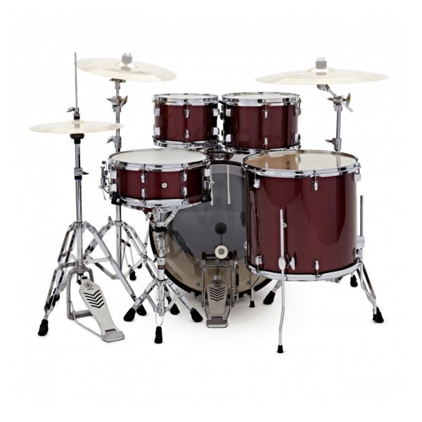Yamaha Rydeen 22" Drum Kit with Paiste Cymbals & DS550U Drum Throne, Burgundy Glitter