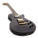 Gibson Les Paul Studio Gold Hardware, Ebony #204350102 - angled shot