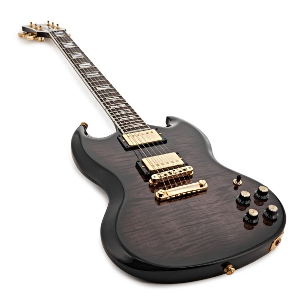 Gibson SG Supreme, Translucent Ebony Burst #228440376 - angled shot