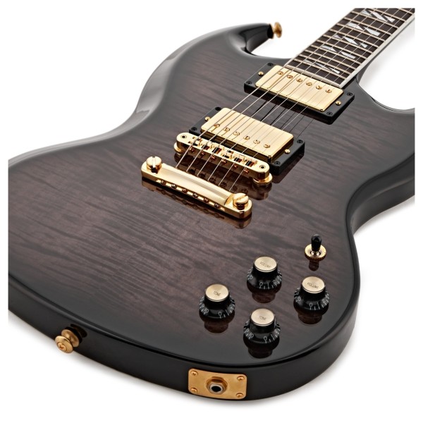 Gibson SG Supreme, Translucent Ebony Burst #228440376 - lower bout