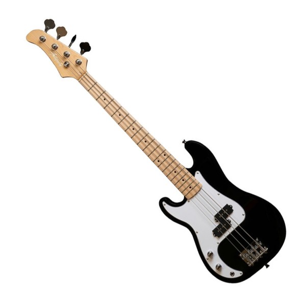 Antiquity Aq-pb Three-quarter Size Mini Bass Guitar, Black Lh