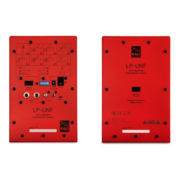 Kali Audio LP-UNF, Red (Pair) - Rear