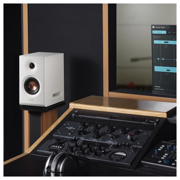 Edifier MR5 Tri-amped Powered Studio Monitor Speakers, White at AV.com