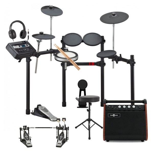 Yamaha DTX6K-X Electronic Drum Kit w/ Double Pedal Complete Bundle