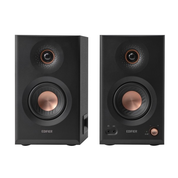 Edifier MR5 Tri-amped Powered Studio Monitor Speakers, Black - front angle 