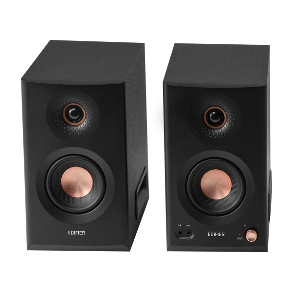 Edifier MR5 Tri-amped Powered Studio Monitor Speakers, Black - front main angle 