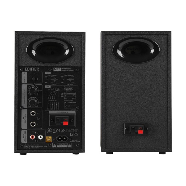 Edifier MR3 2.0 Monitor Bluetooth Speaker System, Black - rear 