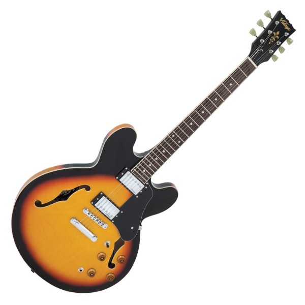 エレキギター vintage vsa500psb ケース付き Vintage VSA500, Sunburst at Gear4music