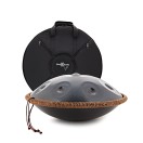 Gear4music Life Handpan 9 Notes R&eacute; Kurd avec Housse de Transport, Noir
