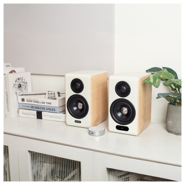 Edifier S880DB MKII Premium Hi-Res Active 2.0 Bluetooth Bookshelf Speakers, White - lfiestlye 1 
