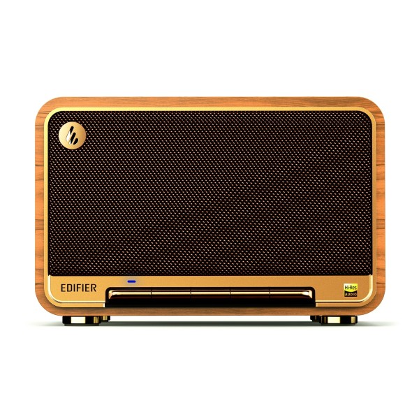 Edifier D32 Tabletop Bluetooth Hi-Res Speaker With Built In Battery, Brown - front 
