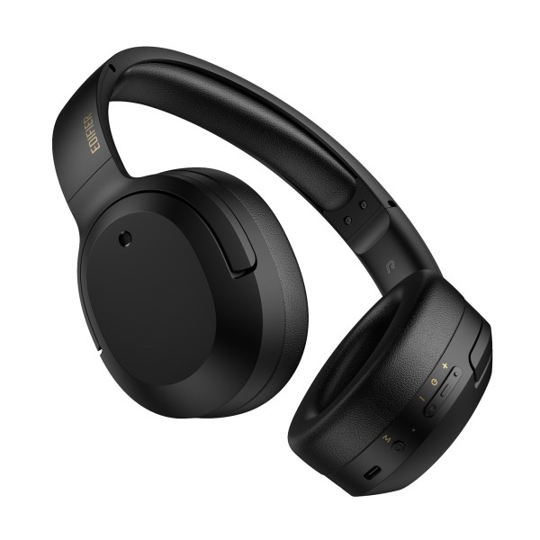 Edifier W820NB Plus Wireless Bluetooth Noise Cancelling Hi-Res Headphones, Black - under angle 