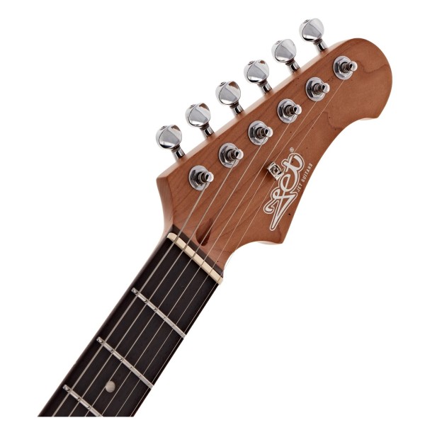 JET JS-400 HH Roasted Maple, Black - headstock
