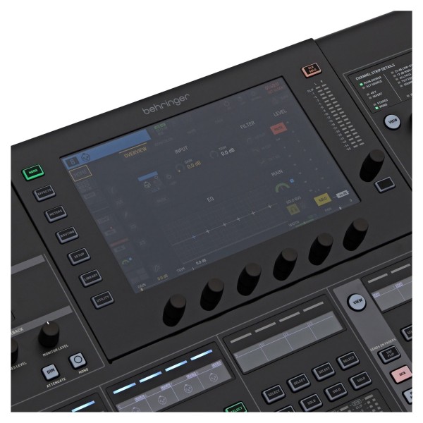 Behringer WING Mixer Touchscreen Closeup