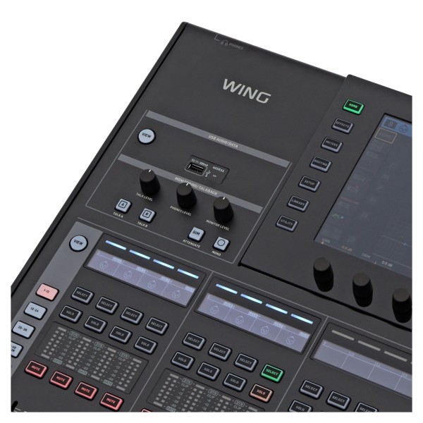 Behringer WING Mixer Left Section Closeup