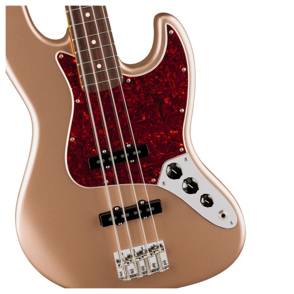 Fender American Professional Classic Jazz Bass RW, Faded Firemist Gold - hardware