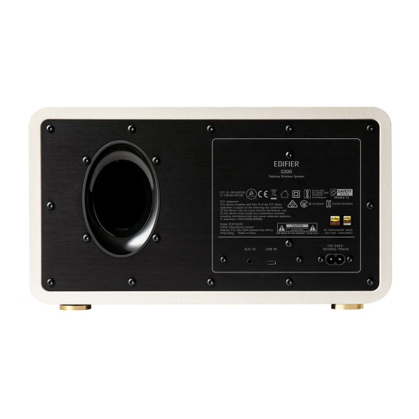 Edifier S300 Tabletop Bluetooth Hi-Res Airplay 2 Speaker, Ivory rear 