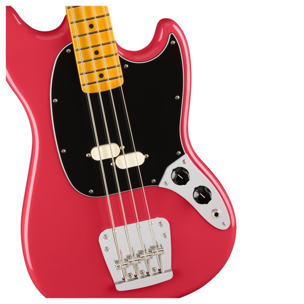 Fender American Professional Classic Mustang Bass MN, Faded Dakota Red - hardware