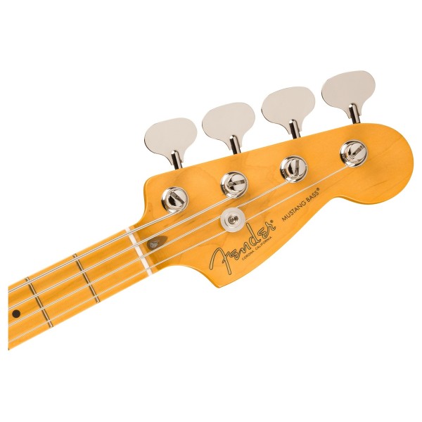Fender American Professional Classic Mustang Bass MN, Faded Dakota Red - headstock