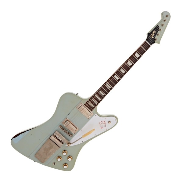 Gibson Custom 1963 Firebird V Maestro Vibrola Heavy Aged, Antique Frost Blue #403303