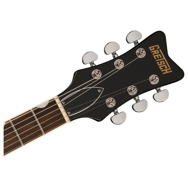 Grestch Streamliner Jet LRL, Jet Black - headstock