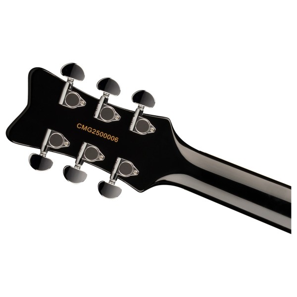 Grestch Streamliner Jet LRL, Jet Black - back of headstock