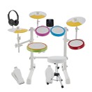 Junior Electronic Drum Kit with Headphones and Stool by Gear4music, White