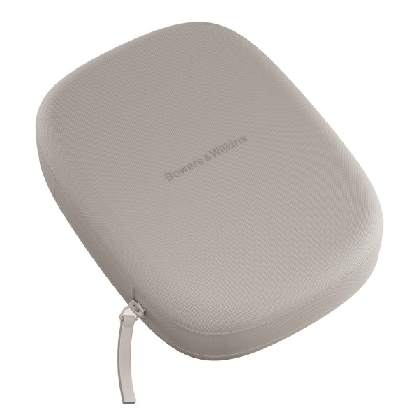 Bowers & Wilkins Px8 S2 Wireless Headphones, Warm Stone - case closed 