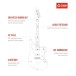 G4M 638 Left Handed Baritone Electric Guitar, White