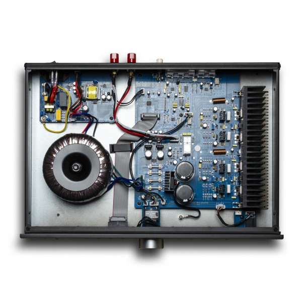 Musical Fidelity B1xi Integrated Amplifier, Black - Birds-eye view, internal view