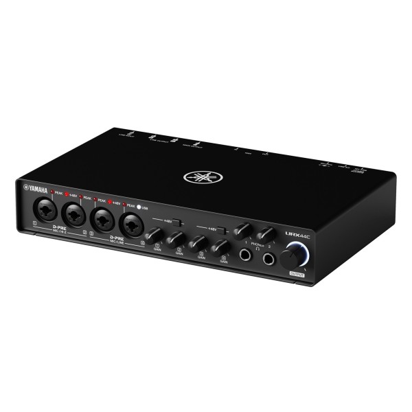 Yamaha URX44C Recording and Streaming Audio Interface, Right Angle