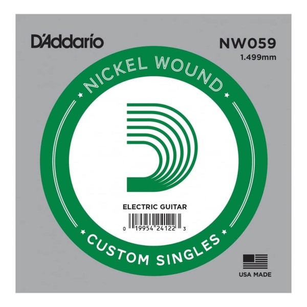 Daddario Nw059 Nickel Wound Electric Guitar Single String 059