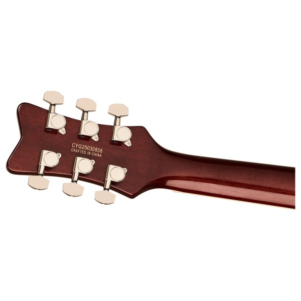 Gretsch Electromatic Jet RW, Dark Cherry Metallic - back of headstock