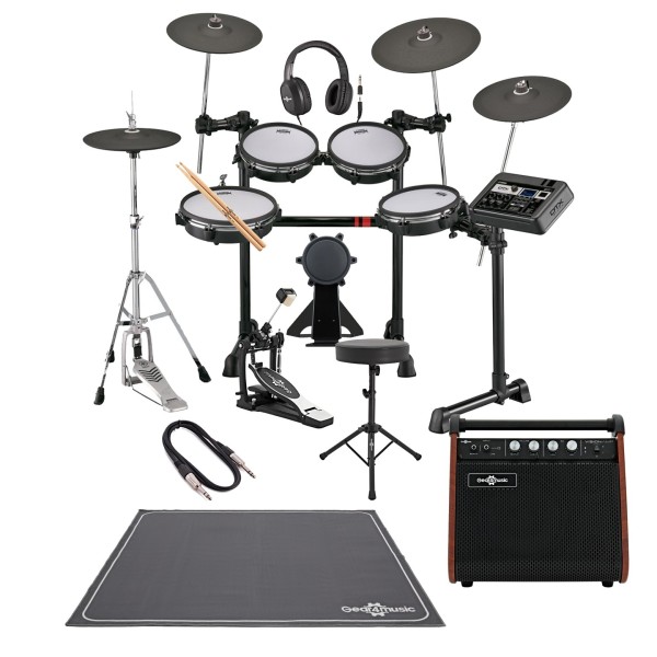 Yamaha DTX6K5-M Electronic Drum Kit With Single Pedal Custom Bundle