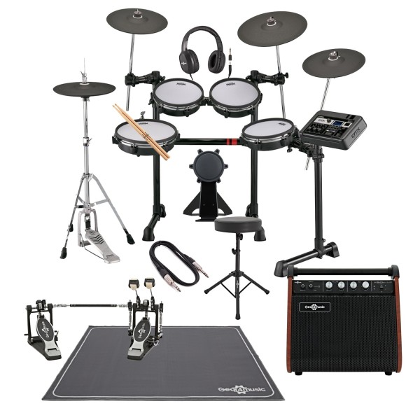 Yamaha DTX6K5-M Electronic Drum Kit With Double Pedal Custom Bundle