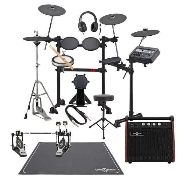 Yamaha DTX6K2-X Electronic Drum Kit w/ Double Pedal Complete Bundle