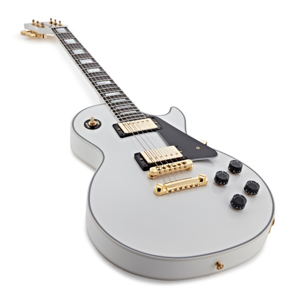 Gibson Custom Les Paul Custom, Alpine White #CS502567 - angled shot