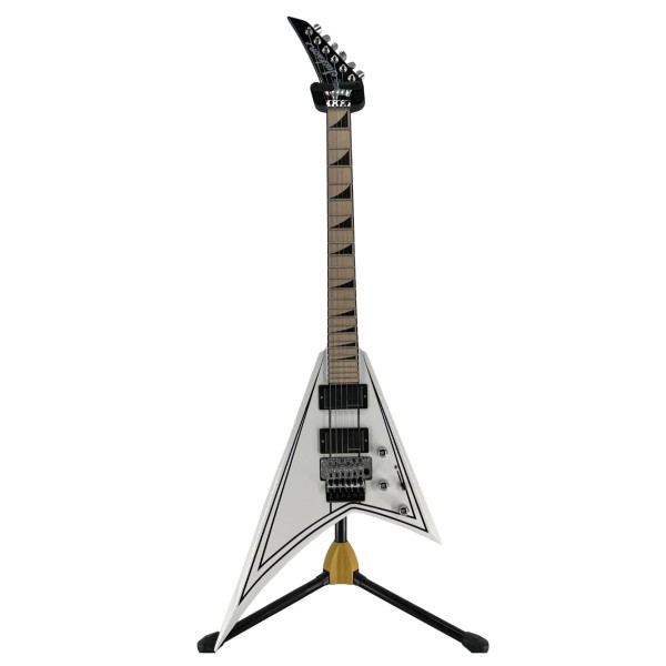 Jackson X Series Rhoads RRX24M, Snow White w/ Black Pinstripes