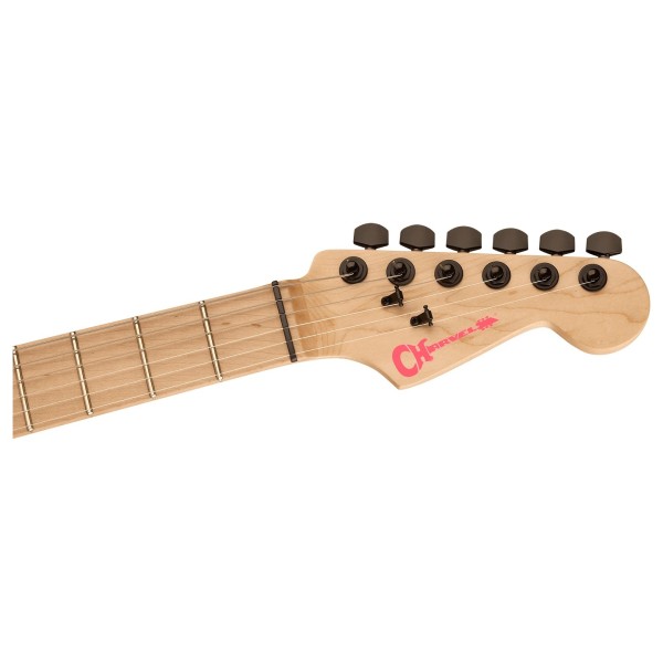 Charvel Limited Edition Sean Long Signature Pro-Mod San Dimas Style 1 HH HT MN, Neon Pink - headstock