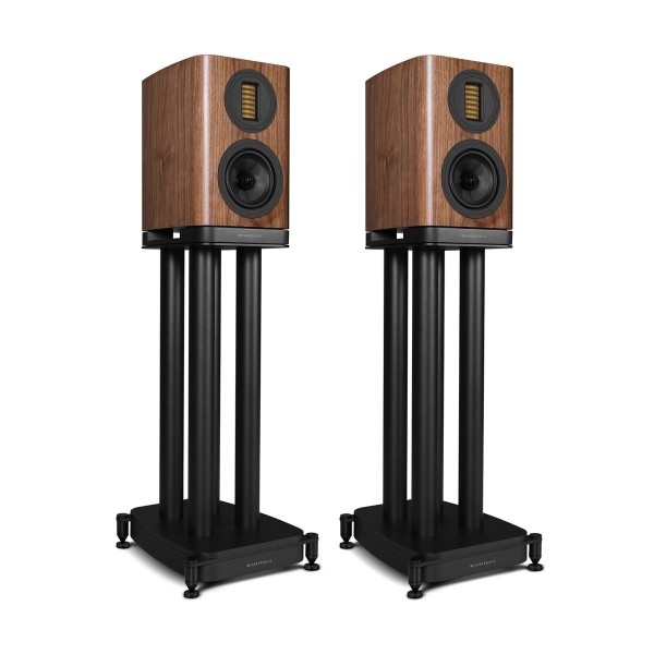 Wharfedale EVO 5.1 Bookshelf Speakers (Pair), Walnut with Stands