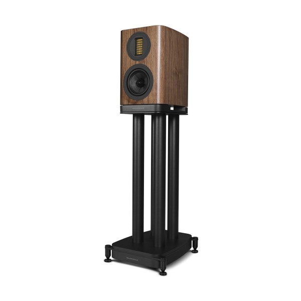 Wharfedale EVO 5.1 Bookshelf Speakers (Pair), Walnut with Stands - left 