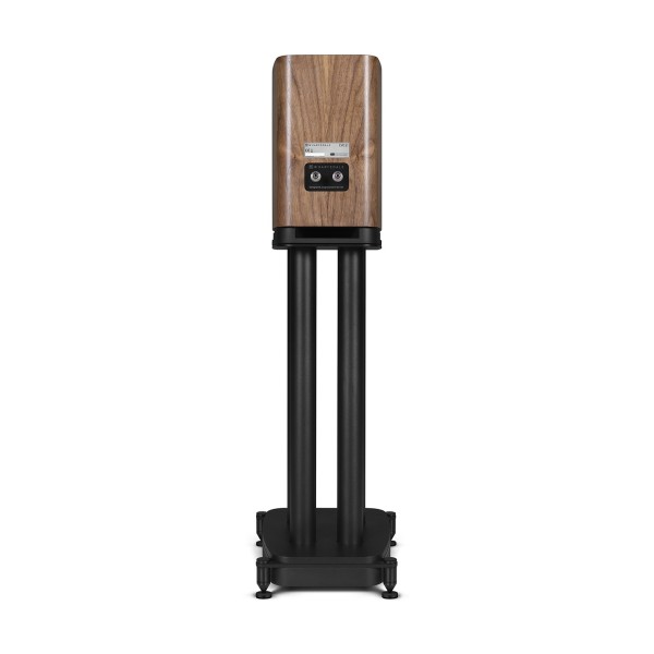 Wharfedale EVO 5.1 Bookshelf Speakers (Pair), Walnut with Stands - rear 