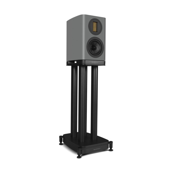 Wharfedale EVO 5.1 Bookshelf Speakers (Pair), Lunar Grey with Stands - right 