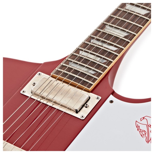 Gibson Custom 1963 Firebird V Maestro Vibrola Light Aged, Cardinal Red #403183 - upper bout